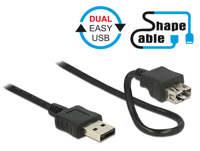 Cavo-Delock-EASY-USB-2.0-Tipo-A-maschio--EASY-USB-2.0-Tipo-A-femmina-ShapeCable-02-m