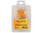 Delock-Clip-di-riparazione-RJ45-set-da-40-pezzi-2--trasparente-nero-viola-arancione-