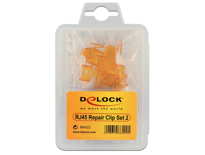 Delock-Clip-di-riparazione-RJ45-set-da-40-pezzi-2--trasparente-nero-viola-arancione-