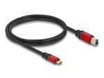 Delock-Cavo-USB-5-Gbps-USB-Tipo-C-maschio-a-USB-Tipo-B-maschio-1-m-rosso-in-metallo