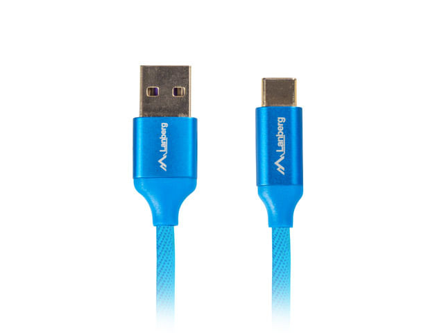 Cavo-USB-A-con-USB-C-Lanberg-Quick-Charge-3.0-Azzurro