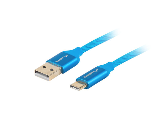 Cavo-USB-A-con-USB-C-Lanberg-Quick-Charge-3.0-Azzurro