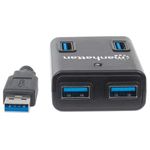 Manhattan-162302-hub-di-interfaccia-USB-3.2-Gen-1--3.1-Gen-1--Type-A-5000-Mbit-s-Nero