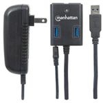 Manhattan-162302-hub-di-interfaccia-USB-3.2-Gen-1--3.1-Gen-1--Type-A-5000-Mbit-s-Nero