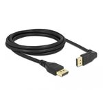 Delock Cavo DisplayPort da maschio diritto a maschio con angolo di 90 verso l'alto 8K 60 Hz 2 m senza funzione snap-in