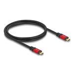 DeLOCK Cavo USB 5 Gbps USB Type-C maschio per maschio PD 3.0 100 W E-Marker 1 m metallo rosso