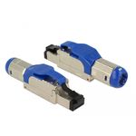 Delock Anschlsse 1 x RJ45 Stecker  Anschlsse 1 x RJ45 Stecker  Kabelfhrung 180  Geschirmt (STP)  Cat