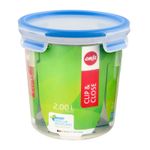 EMSA 508553 recipiente per cibo Rotondo Scatola 2 L Blu, Trasparente 1 pz