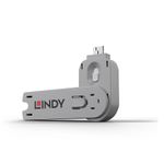 Lindy 40624 clip sicura Chiave bloccaporta USB tipo A Bianco Acrilonitrile butadiene stirene ABS 1 pz (Port Blocker Key