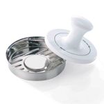 GEFU SPARK pressa per hamburger Acciaio inox, Bianco Porcellana, Acciaio inox