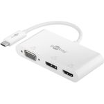 Goobay Adattatore multiporta USB-C VGADPHDMI 1 pz. in sacchetto di plastica bianco 014 m