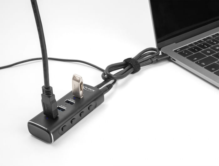 Delock-Hub-USB-10-Gbps-a-4-porte-con-connessione-USB-Type-C-cavo-da-60-cm-e-switch-per-ciascuna-porta