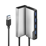 ALOGIC USB-A Fusion SWIFT 4-in-1 USB 3.2 Gen 1 3.1 Gen 1 Type-A 5000 Mbit/s Grigio (USB-A FUSION SWIFT 4-IN-1 HUB - -SPA