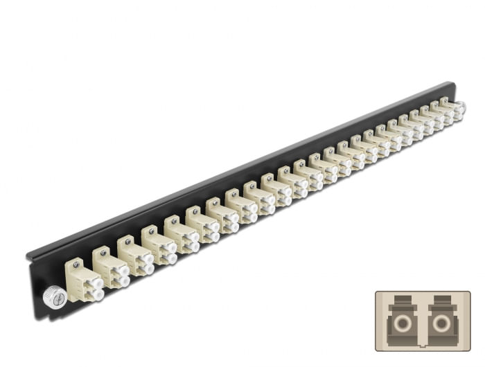 Anschlsse-24-x-LC-Duplex-Buchse--24-x-LC-Duplex-Buchse--Farbe-beige--Fr-48-OM2-Multimode-Fasern--Zirconium-Keramik-Ferru