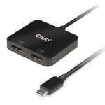 CLUB-3D Eingang USB Typ-C Stecker  Ausgang 2x HDMI 4K60Hz Buchse  Untersttzt Typ