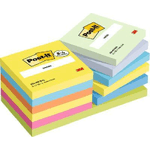 Post-It 654-TFEN-P8+4 pouch autoadesiva Quadrato Blu, Verde, Arancione, Rosa, Giallo 100 fogli Autoadesivo