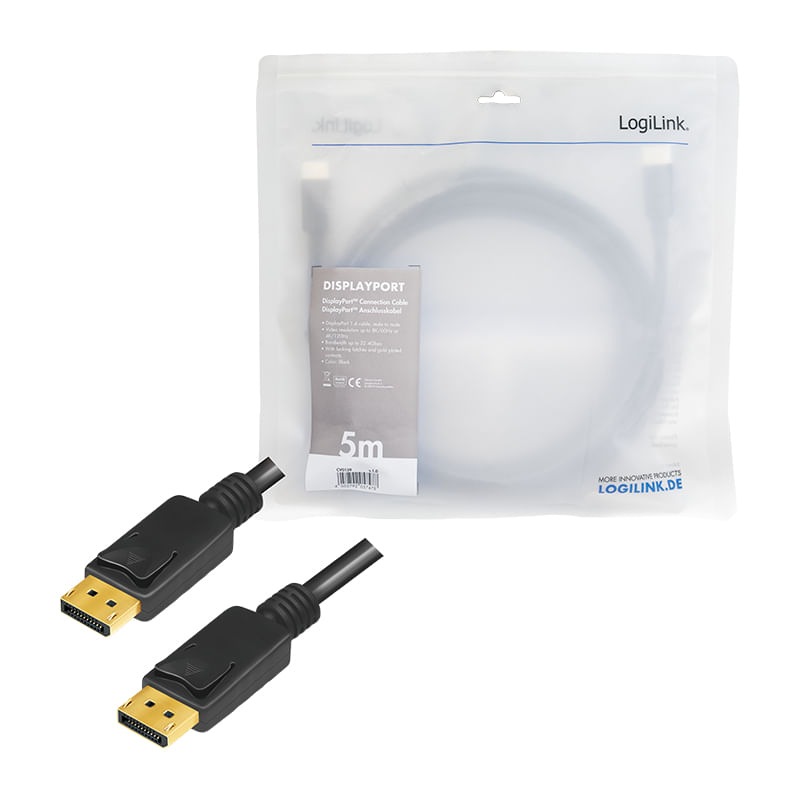 LogiLink-DisplayPort-1.4-Anschlusskabel-50-m-schwarz-DisplayPort-Stecker---DisplayPort-Stecker-mit-Verriegelung---1-