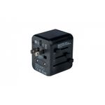 Verbatim 49543 Caricabatterie per dispositivi mobili Nero (VERBATIM Universal Travel Adapter UTA-01 with 2xUSB Charger)