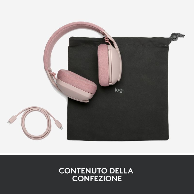 Logitech-Zone-Vibe-100-Auricolare-Wireless-A-Padiglione-Musica-e-Chiamate-Bluetooth-Rosa