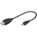 Microconnect USBAFBM cavo USB USB 2.0 0,2 m USB A Mini-USB B Nero