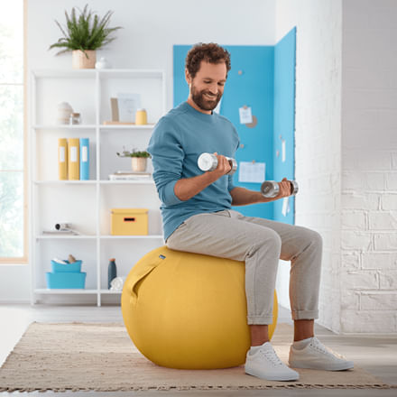 Leitz-Ergo-Cosy-Giallo-Interno-Rotondo--Leitz-Ergo-Cosy-Sitting-Ball-Warm-Yellow-