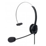 Manhattan 180498 cuffia e auricolare Cablato A Padiglione Ufficio USB tipo A Nero (HEADSET MONO USB-A ON-EAR- - POLYBAG