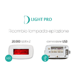 Ricambio lampada HR D Light Pro Epilazione 20000 Spot