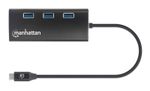 Manhattan-152440-replicatore-di-porte-e-docking-station-per-laptop-USB-tipo-C-Nero--USB-C-DOCK-HUB-READER-6-PORT----HDMI