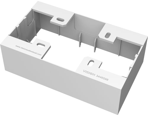 Vision-TC3-BACKBOX2G-scatola-elettrica-Bianco--VISION-Techconnect-Modular-AV-Faceplate---LIFETIME-WARRANTY---Double-Gang