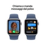 Apple-Watch-SE-GPS-40mm-Cassa-in-Alluminio-Color-Argento-con-Denim-Sport-Band---M-L