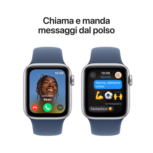 Apple-Watch-SE-GPS-40mm-Cassa-in-Alluminio-Color-Argento-con-Denim-Sport-Band---M-L