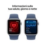 Apple-Watch-SE-GPS-40mm-Cassa-in-Alluminio-Color-Argento-con-Denim-Sport-Band---M-L