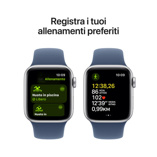 Apple-Watch-SE-GPS-40mm-Cassa-in-Alluminio-Color-Argento-con-Denim-Sport-Band---M-L