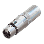 Neutrik NA3F5M adattatore per inversione del genere dei cavi XLR (5-pin) XLR (3-pin) Grigio