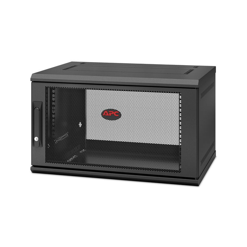 APC-NetShelter-WX-6U-Single-Hinged-Wall-mount-Enclosure-400mm-Deep-Da-parete-Nero--NetShelter-WX-6U-WM-Enclosure-400mm-D