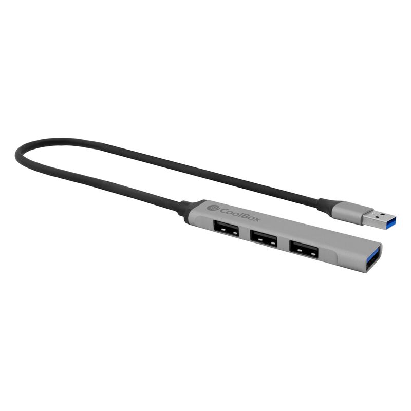 CoolBox-COO-HUB195-hub-di-interfaccia-USB-3.2-Gen-1--3.1-Gen-1--Type-A-5000-Mbit-s-Grigio