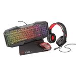 Trust GXT 788RW tastiera Mouse incluso QWERTY Inglese UK Nero (TRUST UK GXT788RW 4IN1 GAM BND) - Versione UK