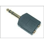 Microconnect AUDANS adattatore per inversione del genere dei cavi 6.35mm 2 x 3.5mm Nero (Adapter 6.3mm - 2X3.5mm M-F - S