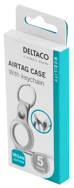 Deltaco-MCASE-TAG11-accessorio-per-localizzatore-e-cercatore-GPS--Deltaco-Apple-Airtag-Key-Ring-with-Leather-Case---Whit