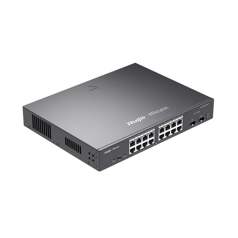 Switch-Ruijie-16xGb-RJ45-POE-POE-2-slot-SFP-240-W