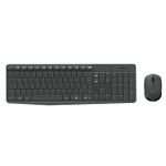 Logitech MK235 tastiera Mouse incluso Casa USB AZERTY Belga Grigio