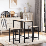 HOMCOM-Set-Tavolo-con-2-Sgabelli-da-Cucina-Stile-Industriale-in-Legno-e-Acciaio-Colore-Naturale-e-Nero