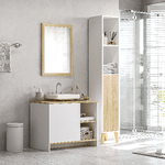 kleankin-Mobile-Bagno-Sottolavabo-con-Armadietto-e-2-Mensole-in-Legno-Truciolare-77-x-45-x-60cm-Bianco-e-Color-Legno