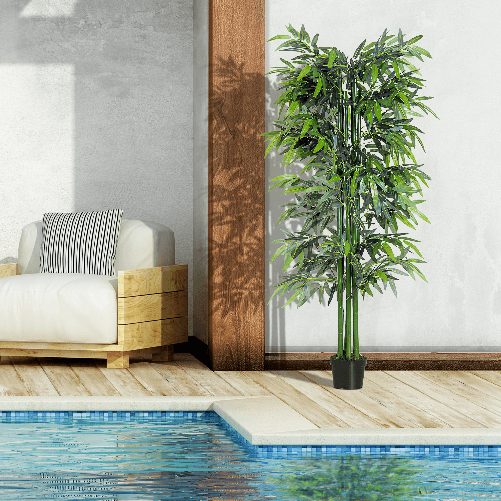 Outsunny-Pianta-di-Bambu-Artificiale-in-Vaso-da-180cm-per-Interni-ed-Esterni