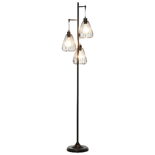 HOMCOM-Lampada-da-Terra-Vintage-Industriale-in-Metallo-Nero-Lampada-a-Piantana-da-Terra-Moderna-Ф35-x-170cm
