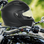 HOMCOM-Casco-Moto-Integrale-con-Visiera-Esterna-e-Parasole-Slot-per-Bluetooth-e-ECE-R22-Taglia-M-57-58cm-Nero