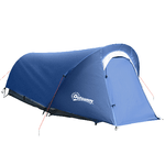 Outsunny Tenda da Campeggio in Poliestere e Tessuto Oxford con Gancio Interno e Finestre a Rete, 265x140x95 cm