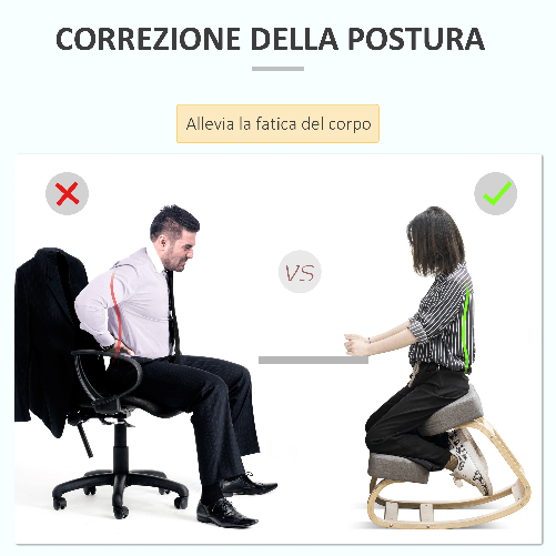 Vinsetto-Sedia-Ergonomica-Posturale-in-Legno-di-Betulla-e-Cuscino-in-Gommapiuma-e-Poliestere-51x69x58cm-Grigia