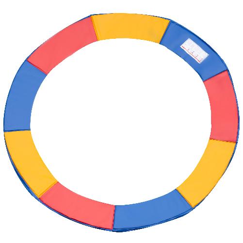 Outsunny-Copertura-Imbottita-Bordo-Trampolino-Protezione-per-Tappeto-Elastico-in-PVC-Rosso-Blu-Giallo---Ø305cm--