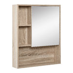 kleankin-Armadietto-a-specchio-per-bagno-con-scaffale-regolabile-montaggio-a-muro-color-rovere